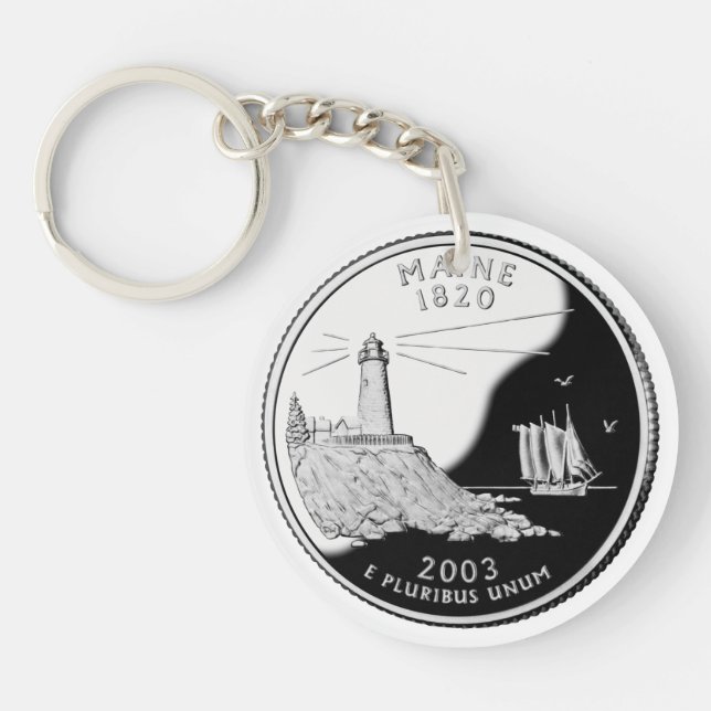 Maine Quarter Keychain (Front)