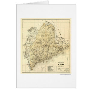 Maine Railroad Map 1899