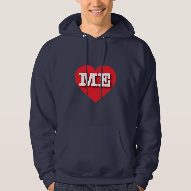 Maine Red Heart - I love ME Hoodie (Front)