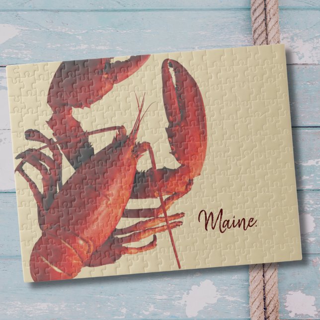 Maine Red Lobster Personalised Puzzle (A fun personalized Lobster puzzle, perfect for the beach hose or as a gift!)