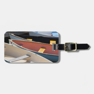 Maine, Rockland. Colourful boats in Rockland Luggage Tag