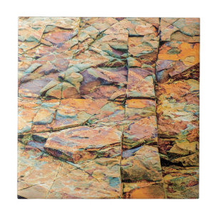 Maine Rocks Colorful Nature Ceramic Tile