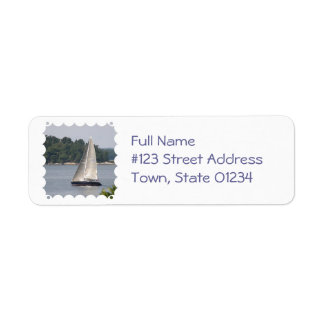 Maine Sailing Mailing Label Return Address Label