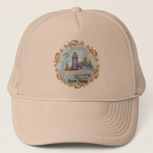 Maine Shells Lighthouse hat