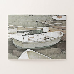 Maine Small Boats Rowboat Oversized Jigsaw Puzzle