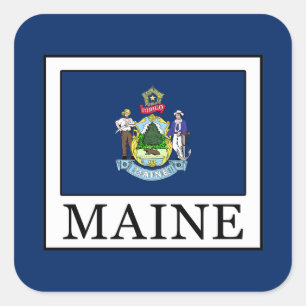 Maine Square Sticker