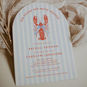 Maine Squeeze Coastal Lobster Bridal Shower  Invitation