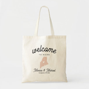 MAINE State  Destination Wedding ANY COLOR Tote Bag