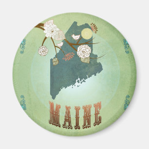 Maine State Map – Green Magnet