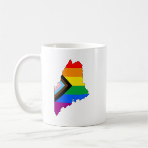 Maine State Pride LGBTQ Progress Pride Coffee Mug