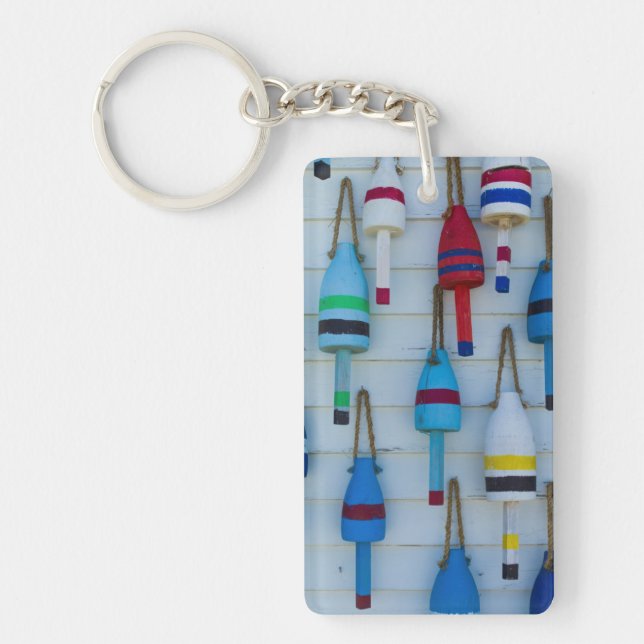 Maine, Stonington, decorative lobster buoys Key Ring (Front)