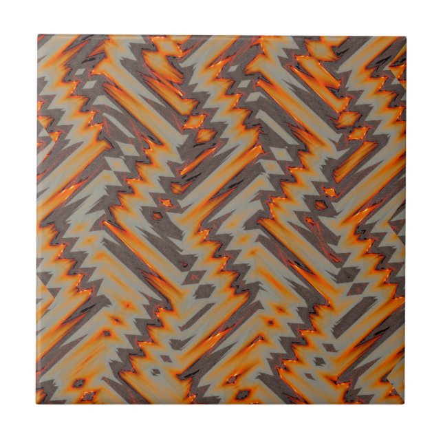 Maine Sunset Abstract 4, 2018 | SVP Images Ceramic Tile (Front)