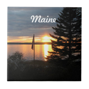 Maine Sunset Ceramic Tile