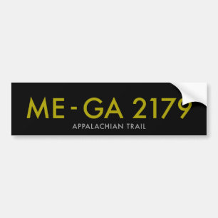 Maine to Georgia 2179 Miles - Appalachian Trail Bumper Sticker