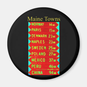 Maine Towns Sign Thunder_Cove Magnet