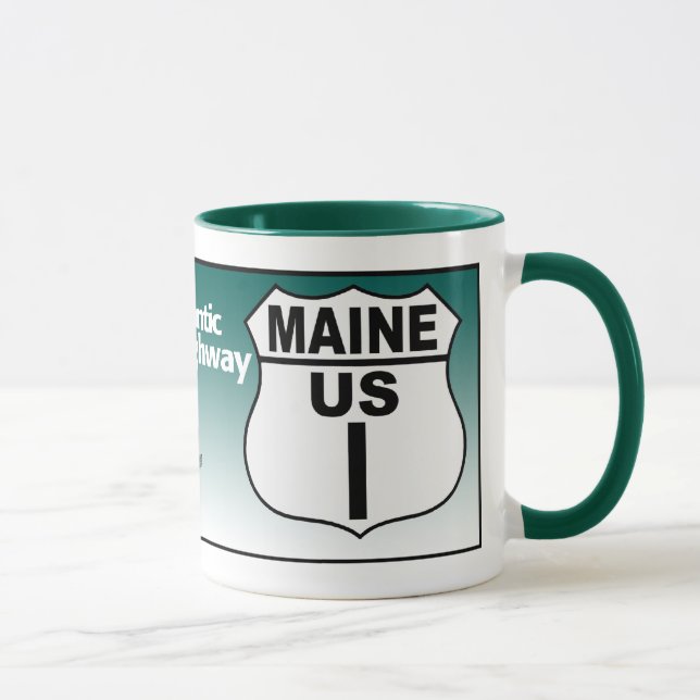 Maine US Route 1 - The Atlantic Highway Mug (Right)