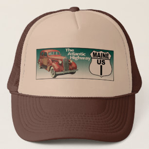 Maine US Route 1 - The Atlantic Highway Trucker Hat