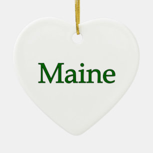 Maine USA Logo Ceramic Tree Decoration