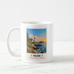 Maine USA – Vintage Travel Mug
