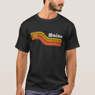Maine - Vintage Men Women 70s 80s Graphic Cool Ret T-Shirt