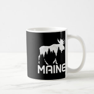 Maine Vintage Pride Souvenir Moose Nature Hiking Coffee Mug