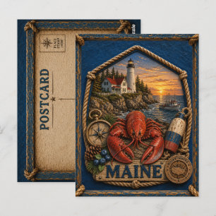 Maine Vintage Travel Postcard