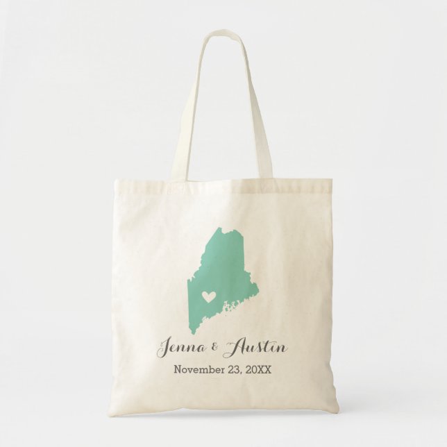 Maine Wedding Welcome Tote Bag (Front)