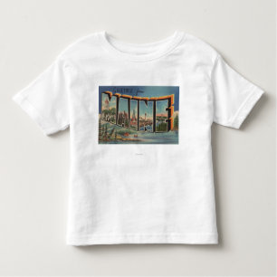 Maine (Winter)Large Letter Scenes Toddler T-Shirt