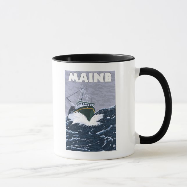 MaineCrab Fishing Boat Scene Mug (Right)
