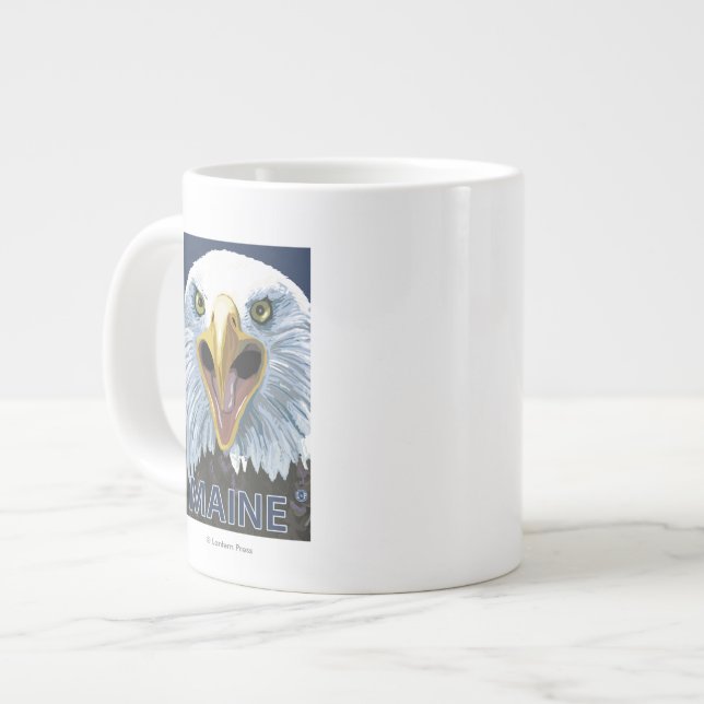 MaineEagle Up Close Large Coffee Mug (Front Left)