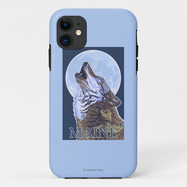 MaineHowling Wolf Case-Mate iPhone Case (Back)