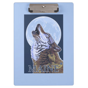 MaineHowling Wolf Clipboard