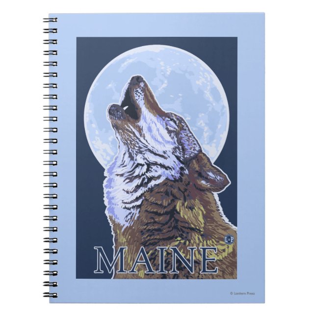 MaineHowling Wolf Notebook (Front)
