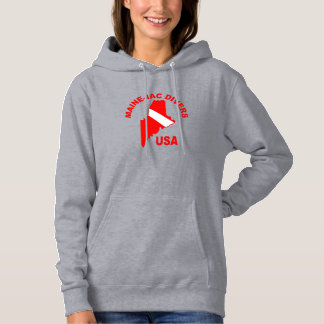 Maineiac Divers Classic Logo Womens sweatshirt.   Hoodie