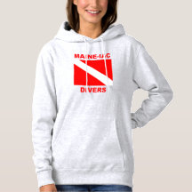 Maineiac Divers Dive Flag Logo Womens Sweatsirt