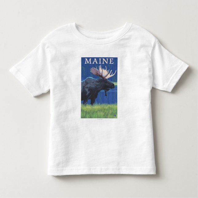 MaineMoose in the Moonlight Toddler T-Shirt (Front)