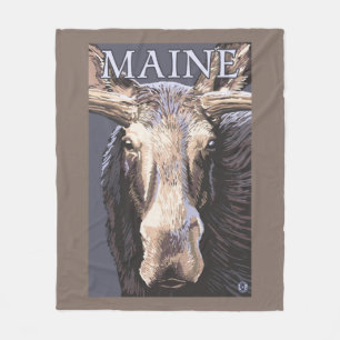 MaineMoose Up Close Fleece Blanket