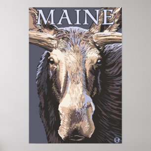 MaineMoose Up Close Poster