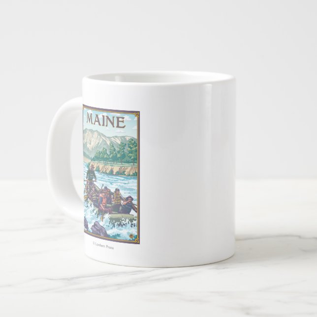 MaineRiver Rafting Scene Large Coffee Mug (Front Left)