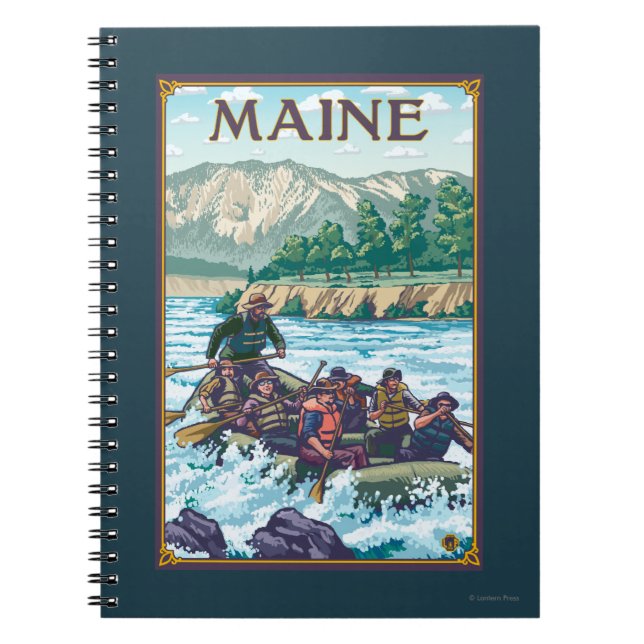 MaineRiver Rafting Scene Notebook (Front)
