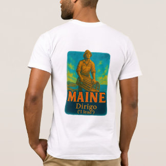 Maine's vibrant artistic T-shirt design!