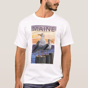 MaineSea Gulls Scene T-Shirt