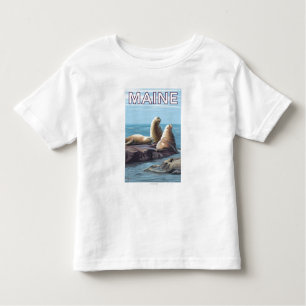 MaineSea Lions Scene Toddler T-Shirt