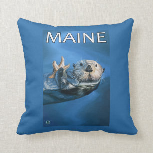 MaineSea Otter Scene Cushion