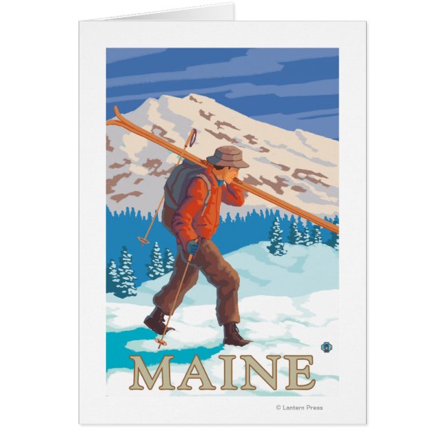 MaineSkier Carrying Skis (Front)