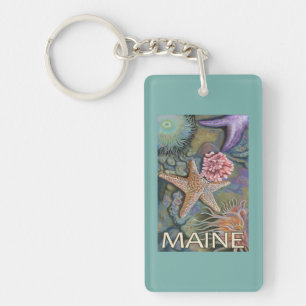 MaineTidepool Scene Key Ring