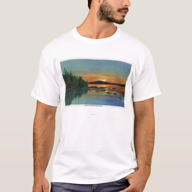MaineView of a Sunset on Bald Mountain T-Shirt (Front)