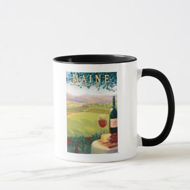 MaineWine Country Scene Mug (Right)