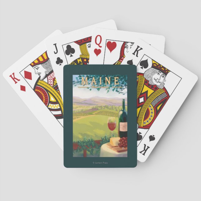 MaineWine Country Scene Playing Cards (Back)