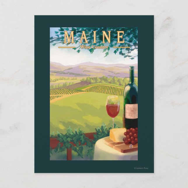 MaineWine Country Scene Postcard (Front)